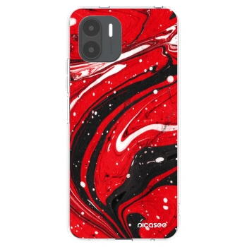 Picasee Xiaomi Redmi A2 Hülle - Transparentes Silikon - Red black