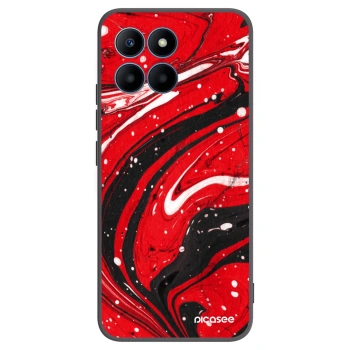 Picasee Honor 70 Lite Hülle - Schwarzes Silikon - Red black