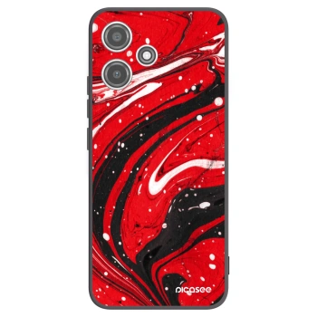 Picasee Xiaomi Redmi 12 5G Hülle - Schwarzes Silikon - Red black