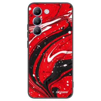 Picasee Vivo V40 SE 5G Hülle - Schwarzes Silikon - Red black