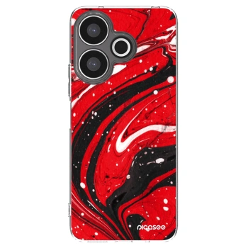 Picasee Xiaomi Redmi 13 4G Hülle - Transparentes Silikon - Red black