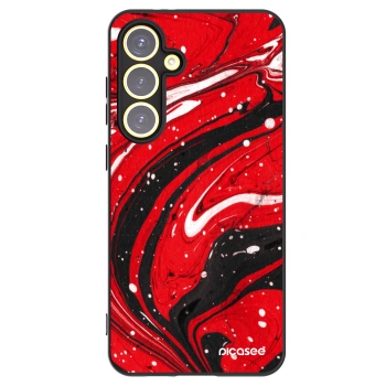 Picasee Samsung Galaxy S24 FE S721B Hülle - Schwarzes Silikon - Red black