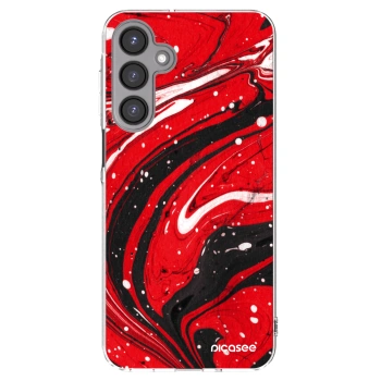 Picasee Samsung Galaxy A16 5G Hülle - Transparentes Silikon - Red black