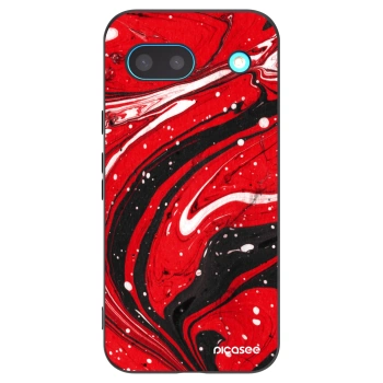 Picasee Google Pixel 8a Hülle - Schwarzes Silikon - Red black