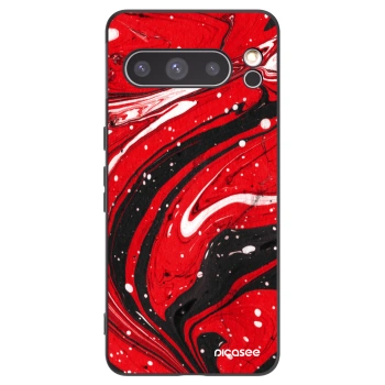 Picasee Google Pixel 8 Pro Hülle - Schwarzes Silikon - Red black