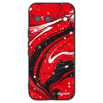 Picasee Google Pixel 9 Hülle - Schwarzes Silikon - Red black