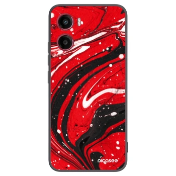 Picasee Motorola Moto G05 Hülle - Schwarzes Silikon - Red black