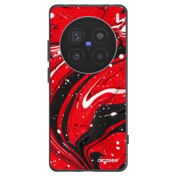 Picasee Vivo X200 Pro Hülle - Schwarzes Silikon - Red black
