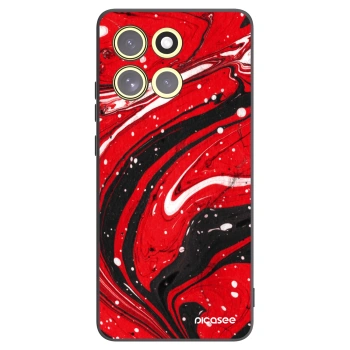 Picasee Motorola Moto G86 5G Hülle - Schwarzes Silikon - Red black