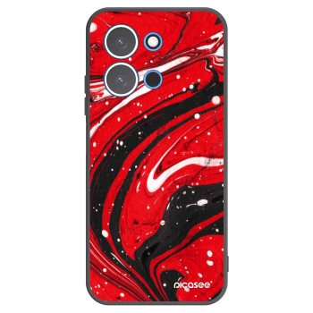 Picasee Xiaomi Redmi 15C 4G Hülle - Schwarzes Silikon - Red black