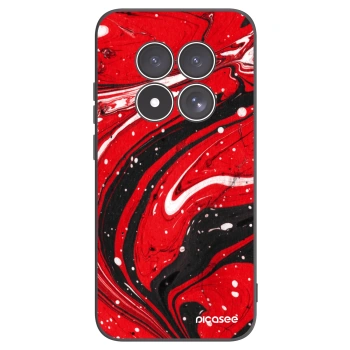 Picasee Xiaomi Redmi Note 15 Pro 4G Hülle - Schwarzes Silikon - Red black