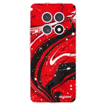 Picasee Xiaomi Redmi Note 15 Hülle - Transparentes Silikon - Red black