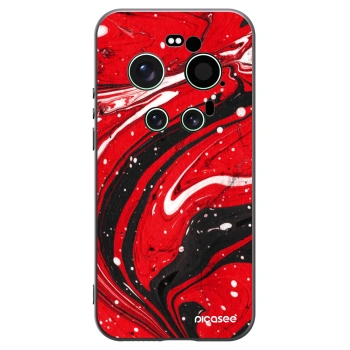 Picasee Xiaomi 17 Ultra Hülle - Schwarzes Silikon - Red black