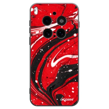 Picasee Vivo X300 Pro Hülle - Schwarzes Silikon - Red black
