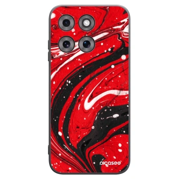 Picasee Motorola Moto G77 Hülle - Schwarzes Silikon - Red black
