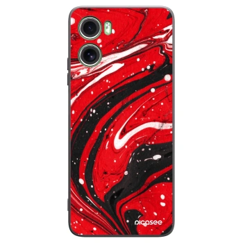 Picasee Motorola Moto G06 Hülle - Schwarzes Silikon - Red black