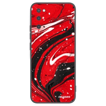 Picasee Samsung Galaxy S20 G980F Hülle - Schwarzes Silikon - Red black
