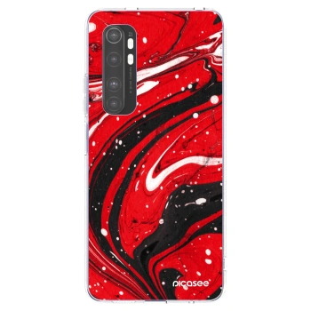 Picasee Xiaomi Mi Note 10 Lite Hülle - Transparentes Silikon - Red black