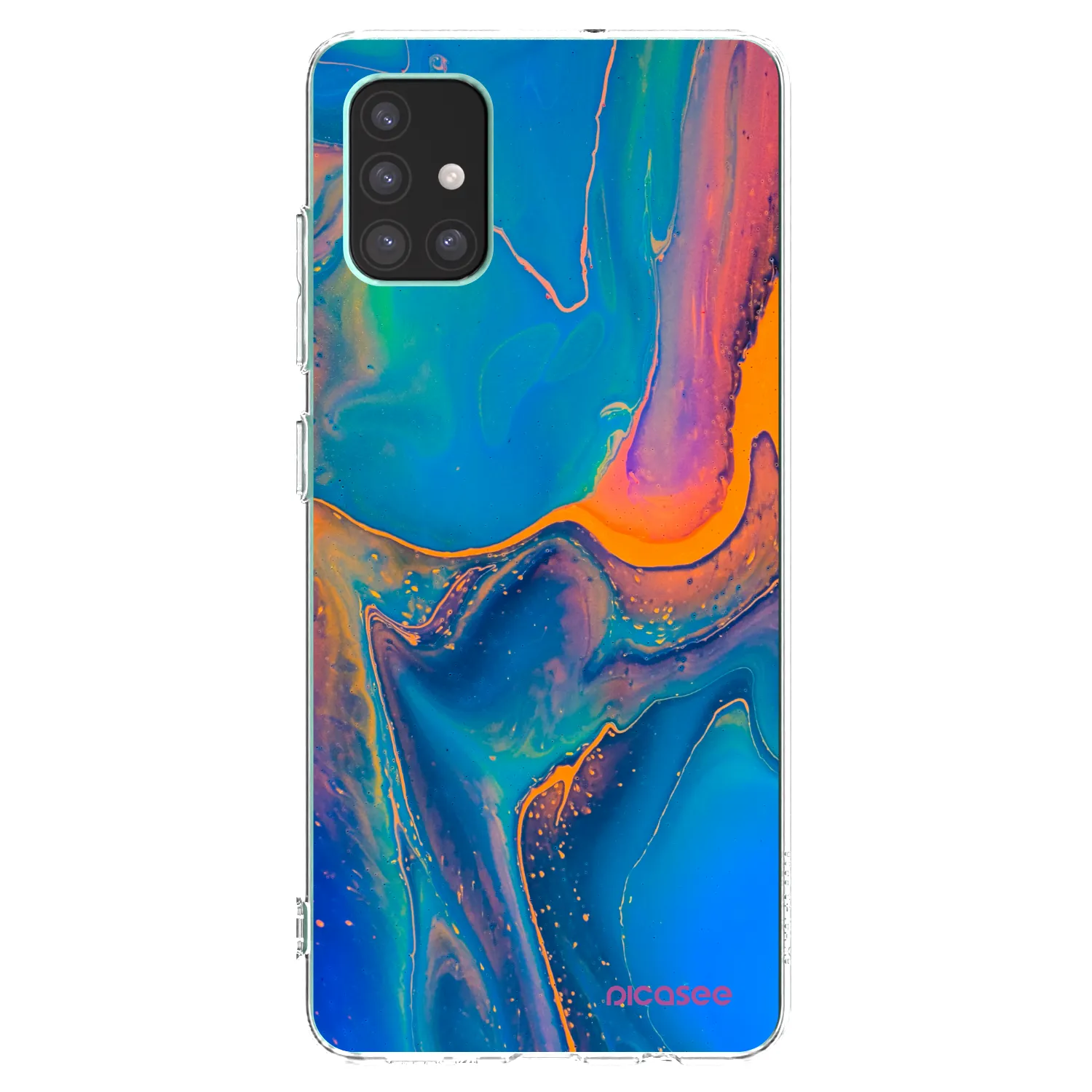 Picasee Samsung Galaxy M51 M515F Hülle - Transparentes Silikon - Rainbow