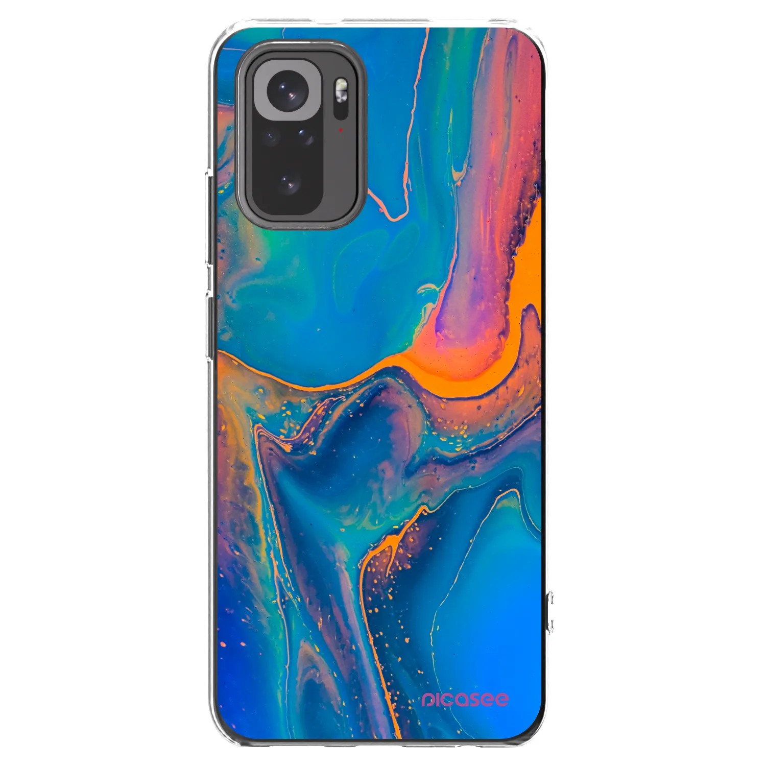 Picasee Xiaomi Redmi Note 10 Hülle - Transparentes Silikon - Rainbow