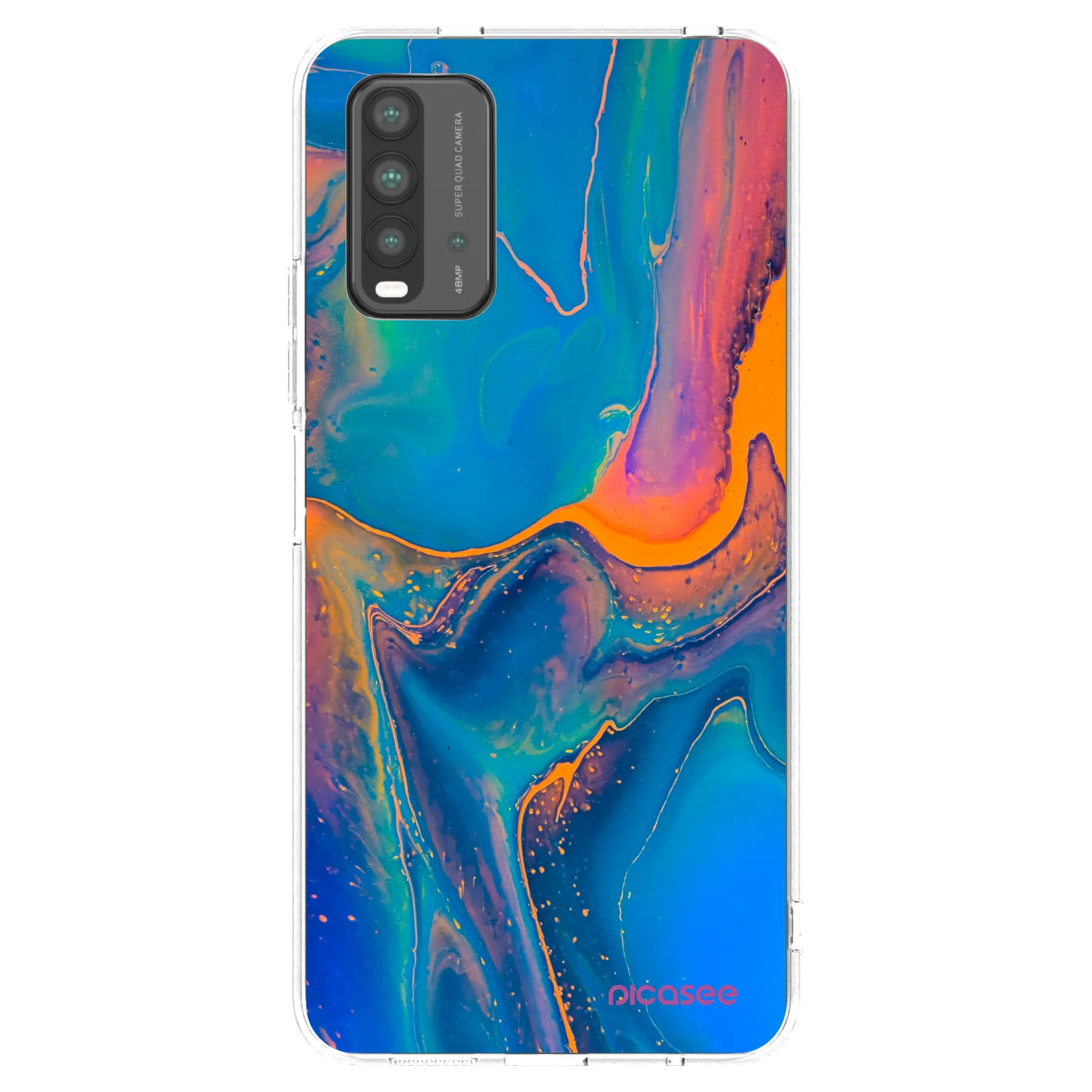 Picasee Xiaomi Redmi 9T Hülle - Transparentes Silikon - Rainbow