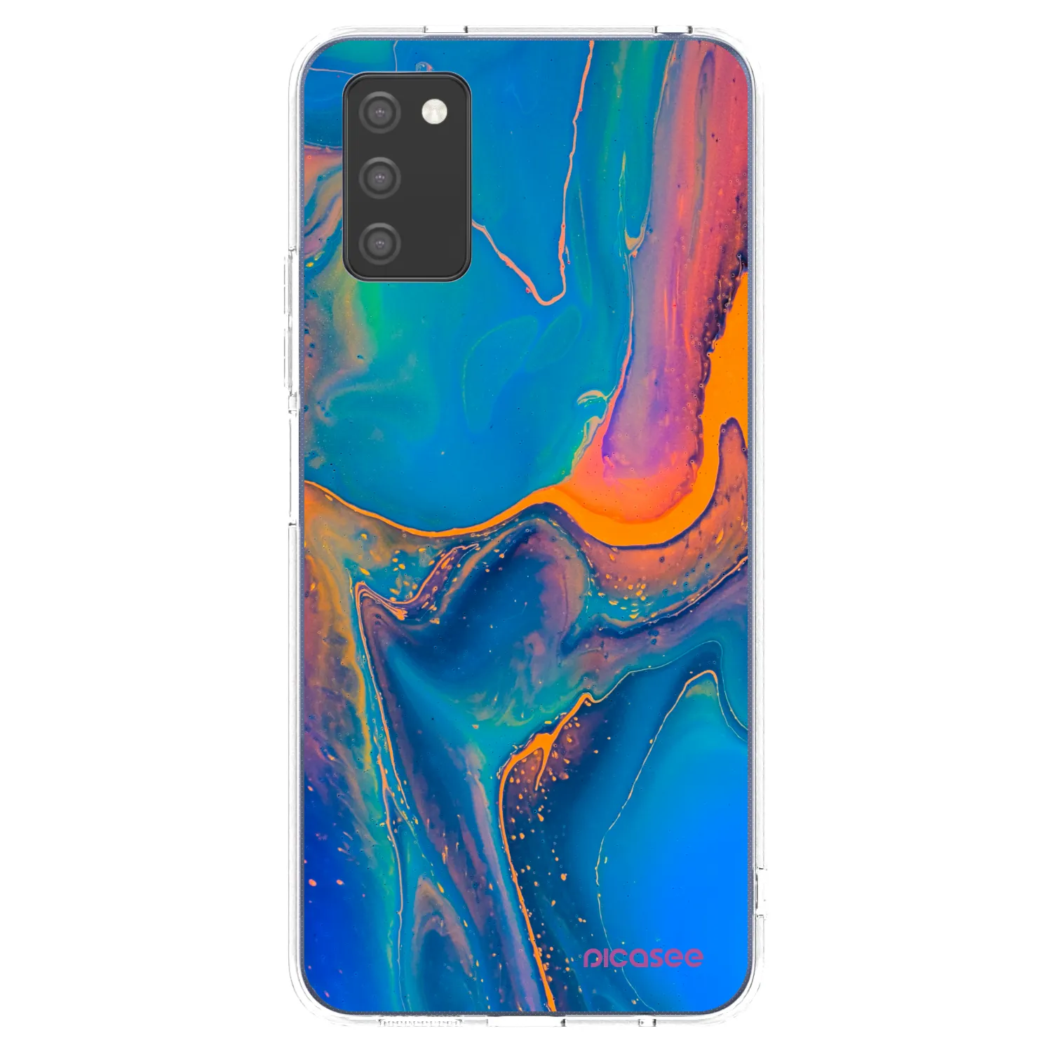 Picasee Samsung Galaxy A02s A025G Hülle - Transparentes Silikon - Rainbow