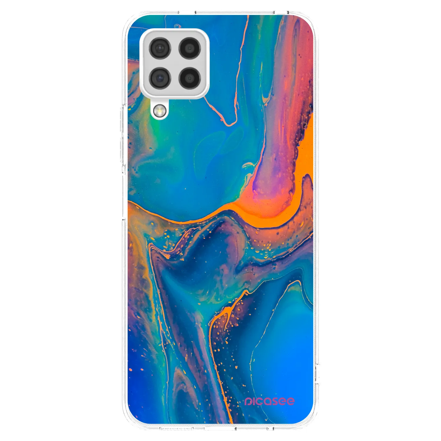 Picasee Samsung Galaxy A22 A225F 4G Hülle - Transparentes Silikon - Rainbow
