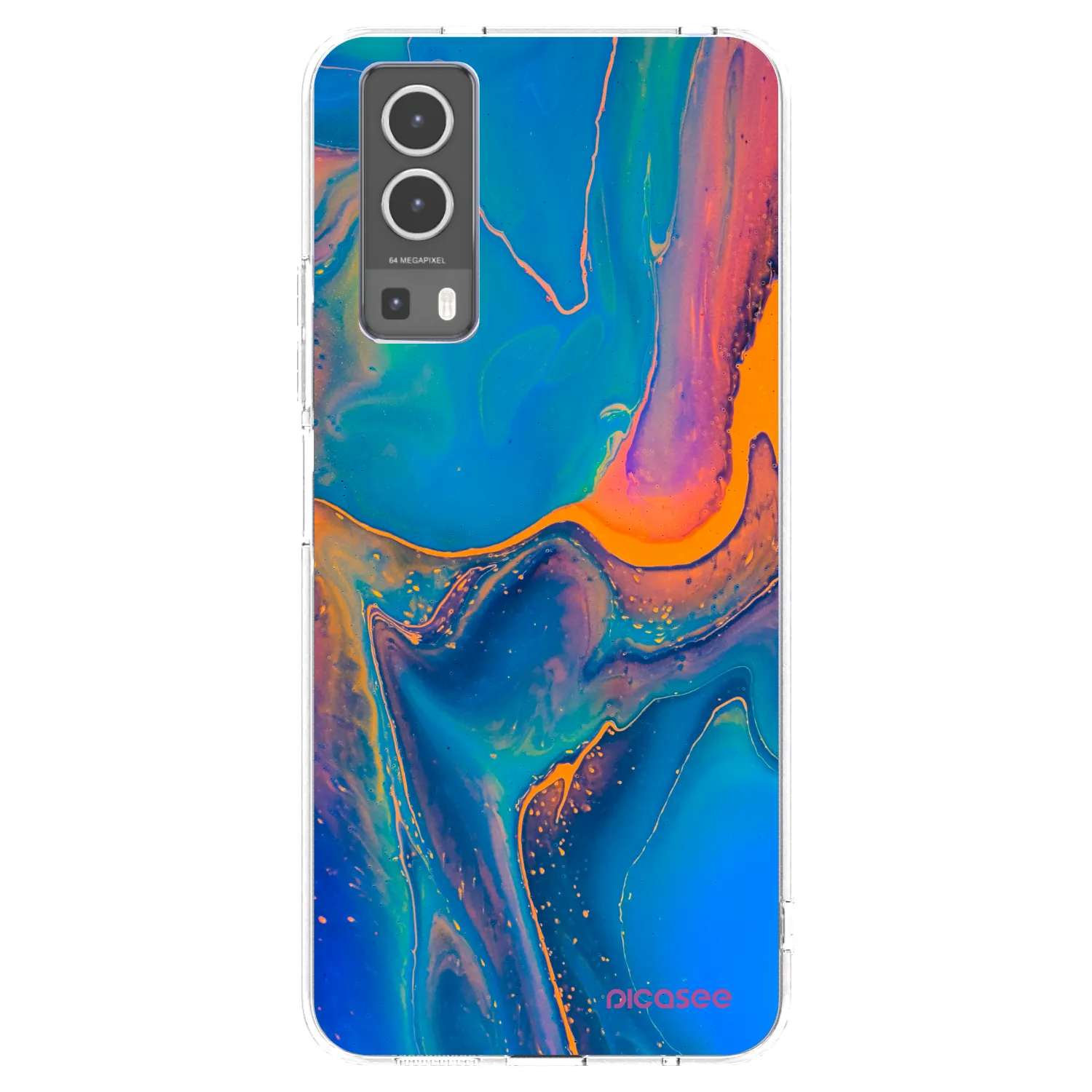 Picasee Vivo Y72 5G Hülle - Transparentes Silikon - Rainbow