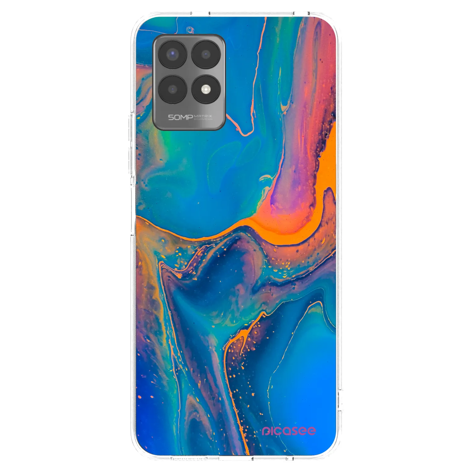 Picasee Realme 8i Hülle - Transparentes Silikon - Rainbow