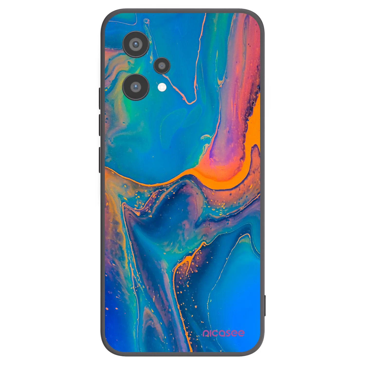 Picasee Realme 9 Pro 5G Hülle - Schwarzes Silikon - Rainbow
