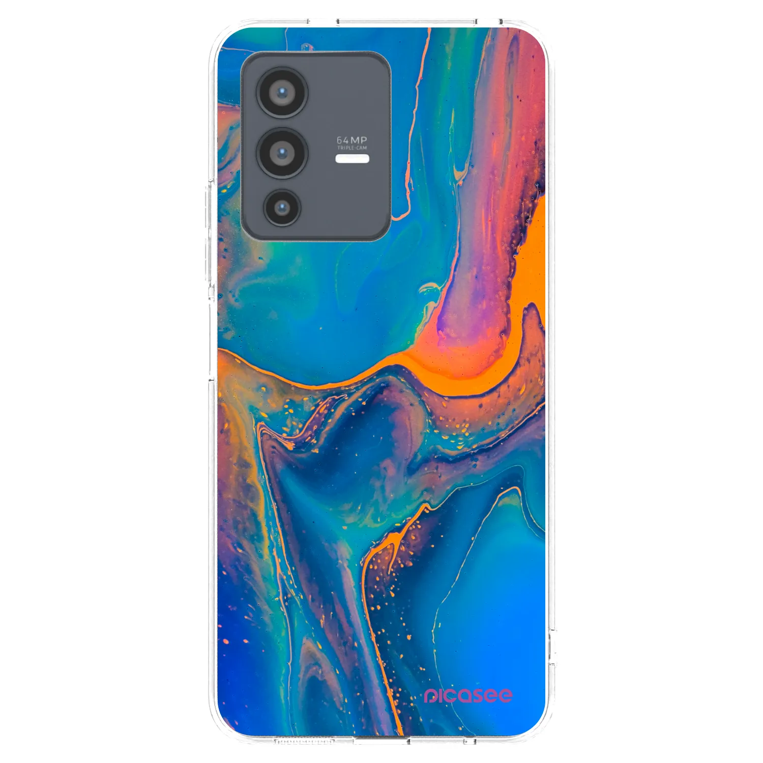 Picasee Vivo V23 5G Hülle - Transparentes Silikon - Rainbow