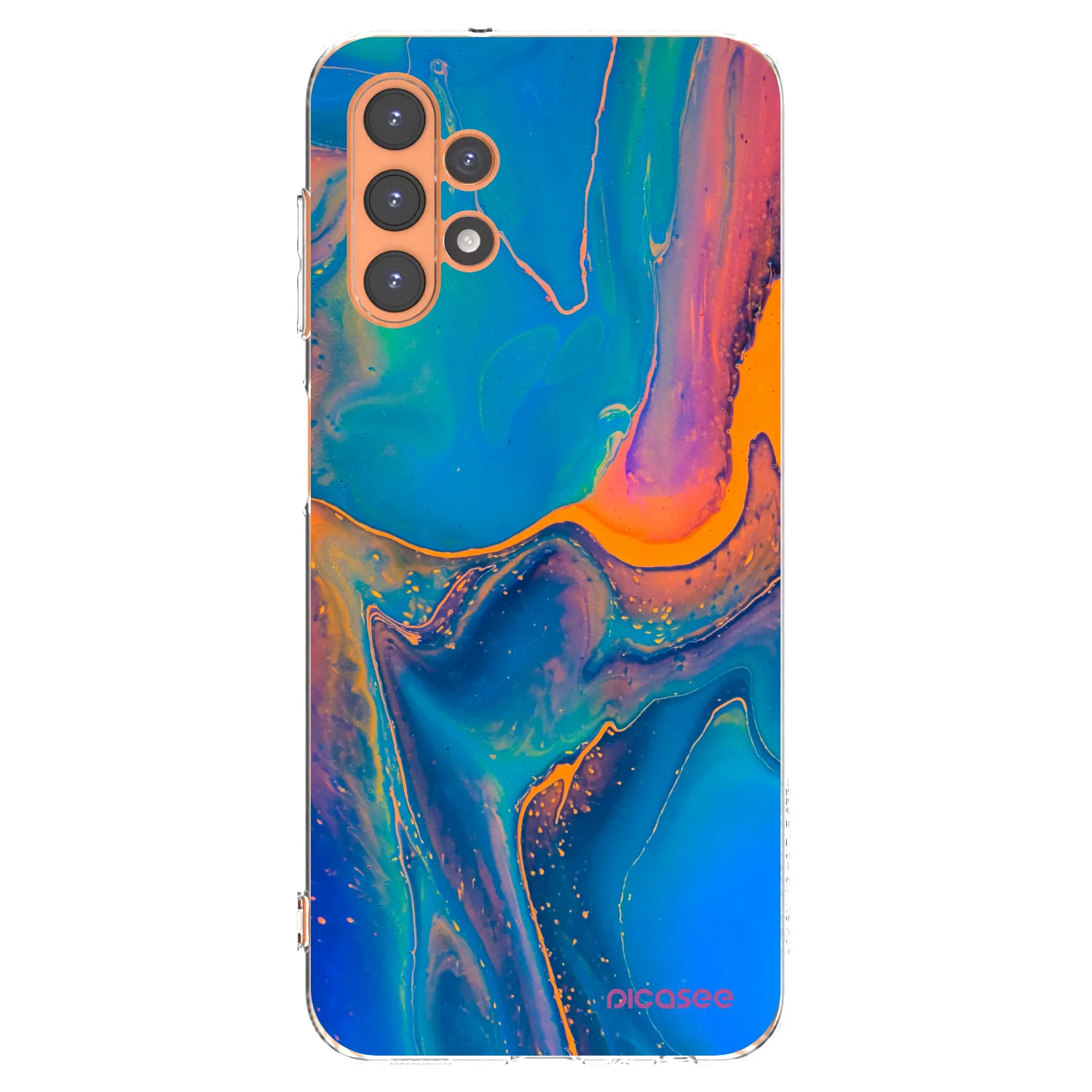 Picasee Samsung Galaxy A13 4G A135 Hülle - Transparentes Silikon - Rainbow