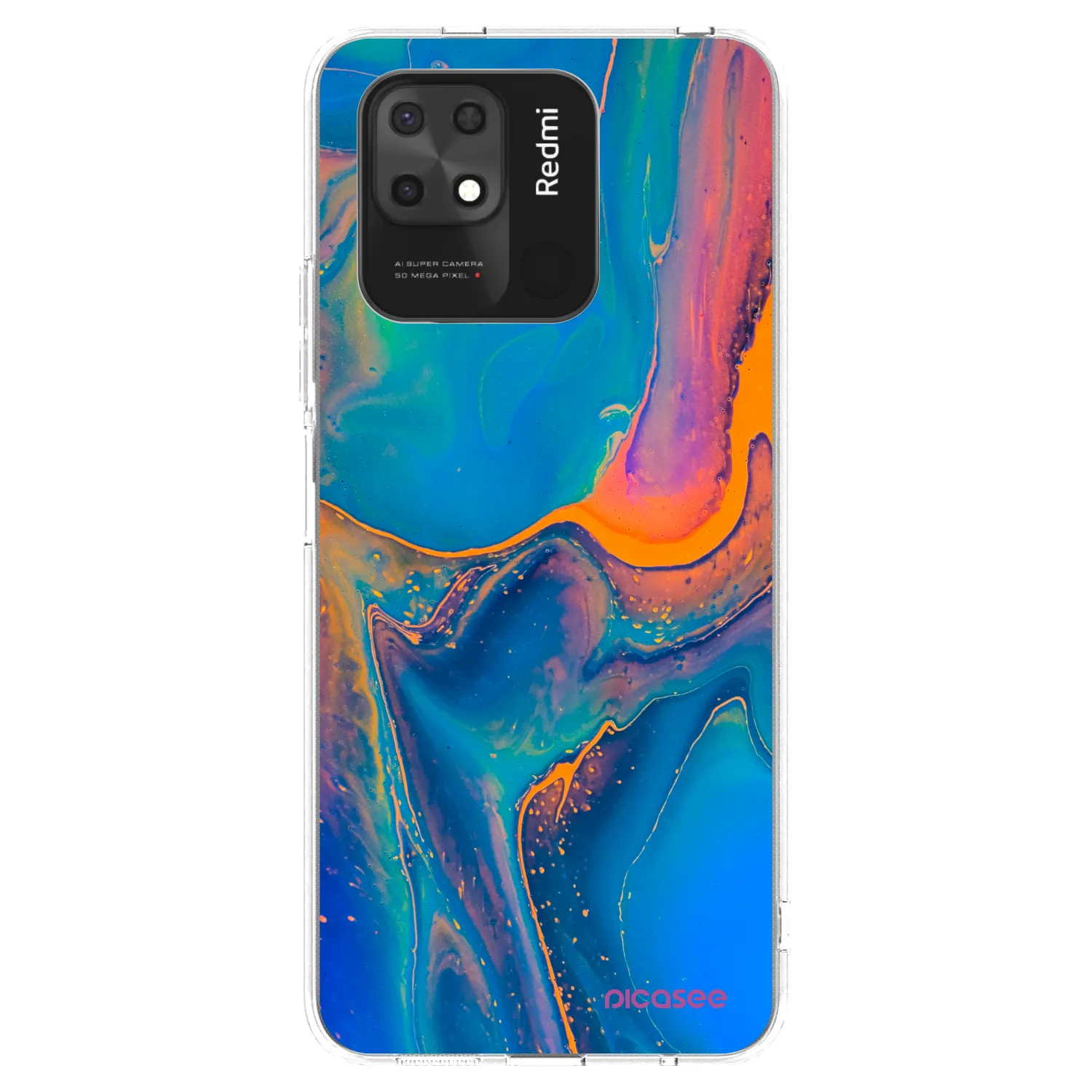 Picasee Xiaomi Redmi 10C Hülle - Transparentes Silikon - Rainbow