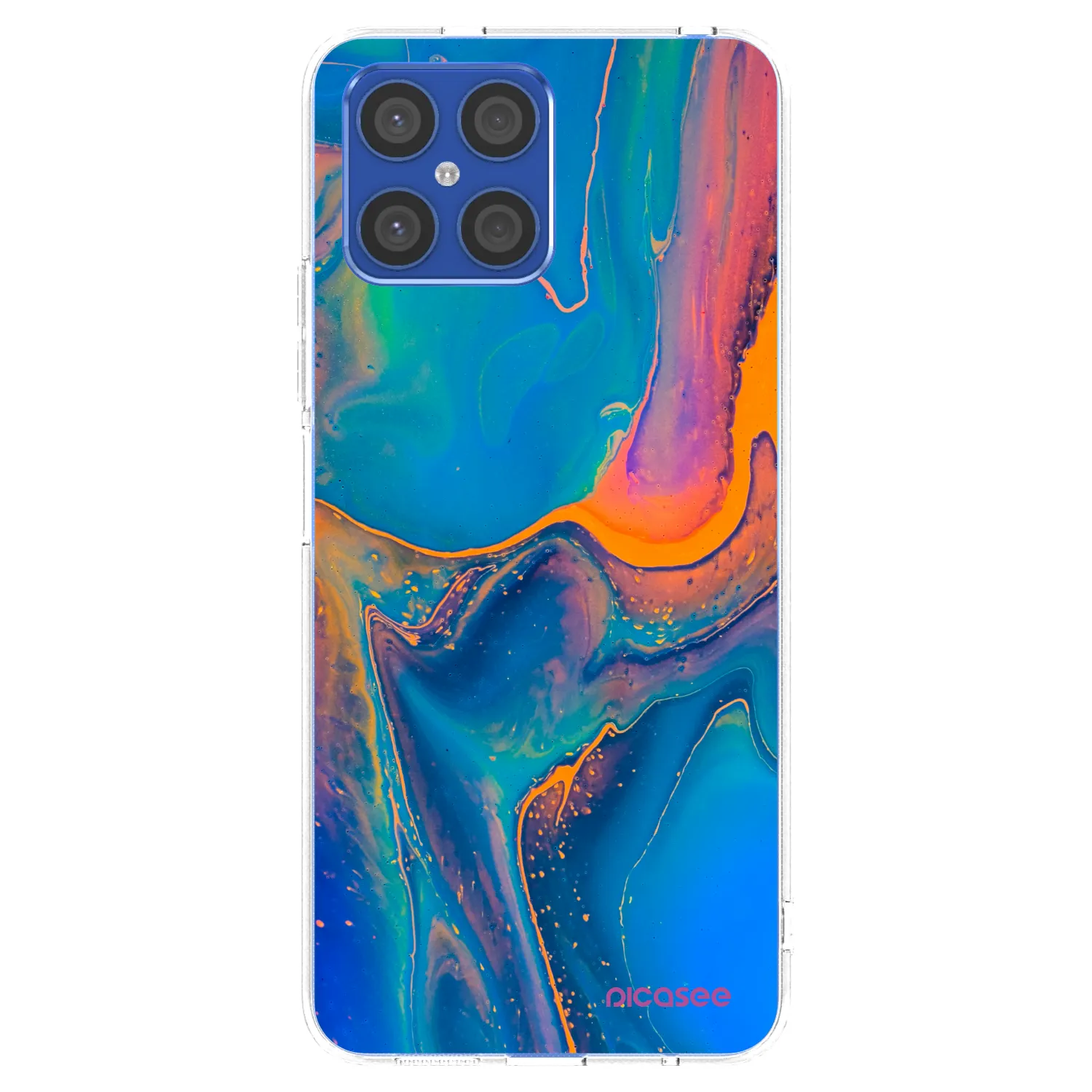Picasee Honor X8 4G Hülle - Transparentes Silikon - Rainbow