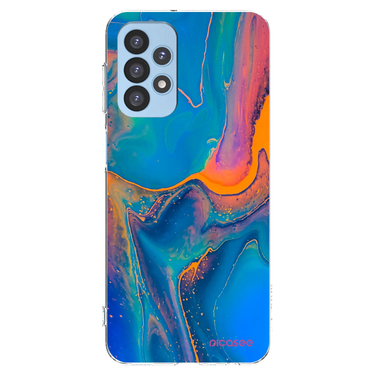 Picasee Samsung Galaxy A23 A235F 4G Hülle - Transparentes Silikon - Rainbow