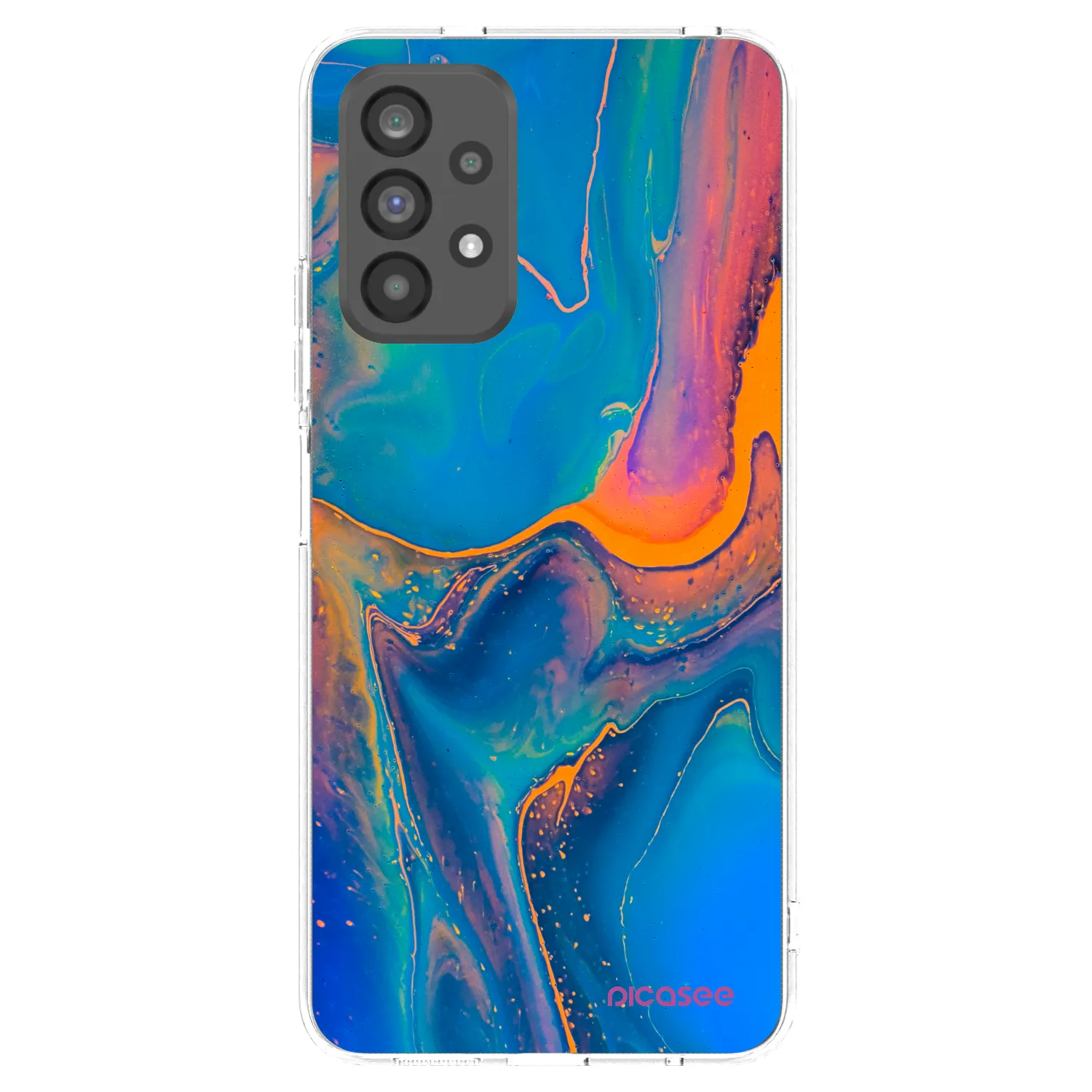 Picasee Samsung Galaxy A73 5G Hülle - Transparentes Silikon - Rainbow