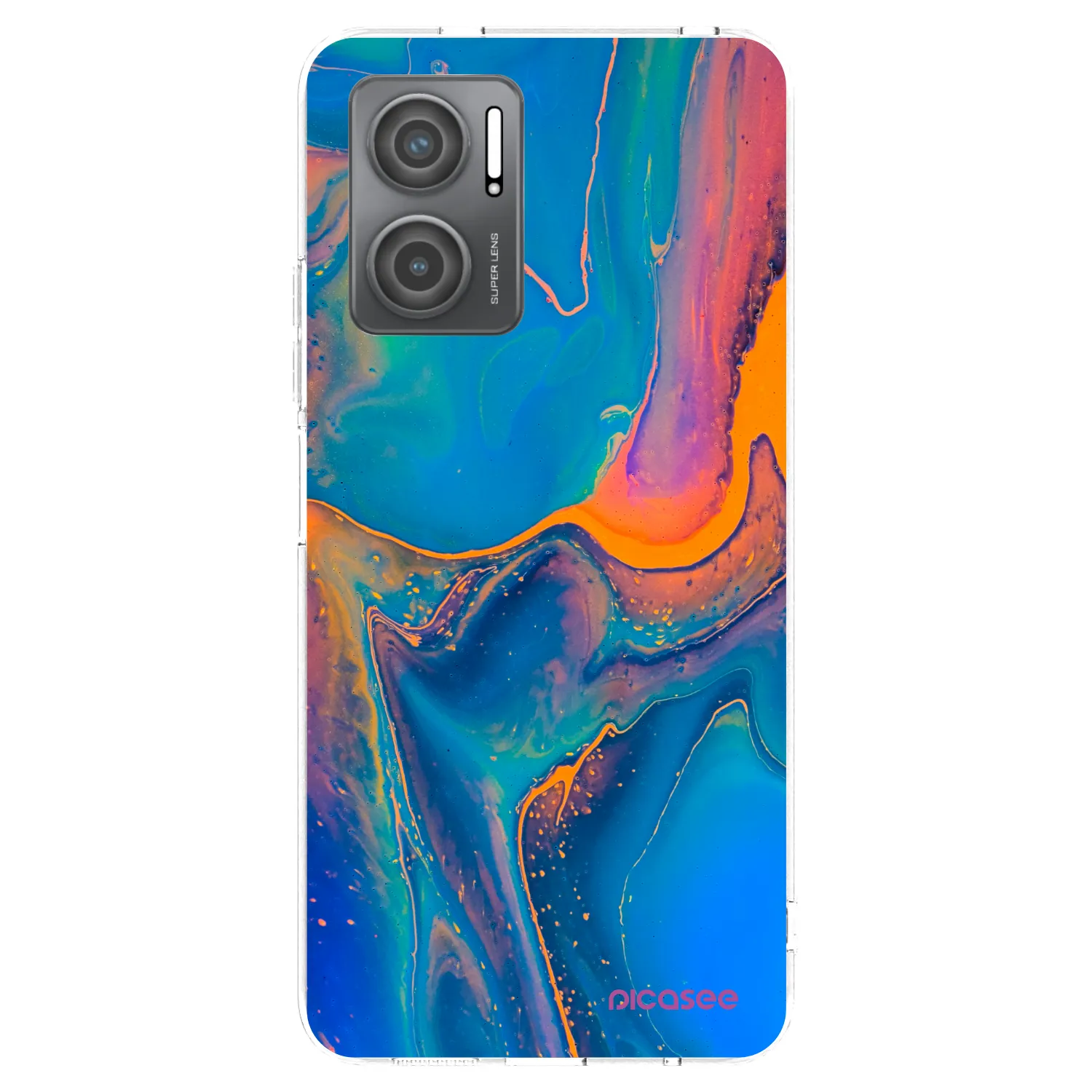 Picasee Xiaomi Redmi 10 5G Hülle - Transparentes Silikon - Rainbow