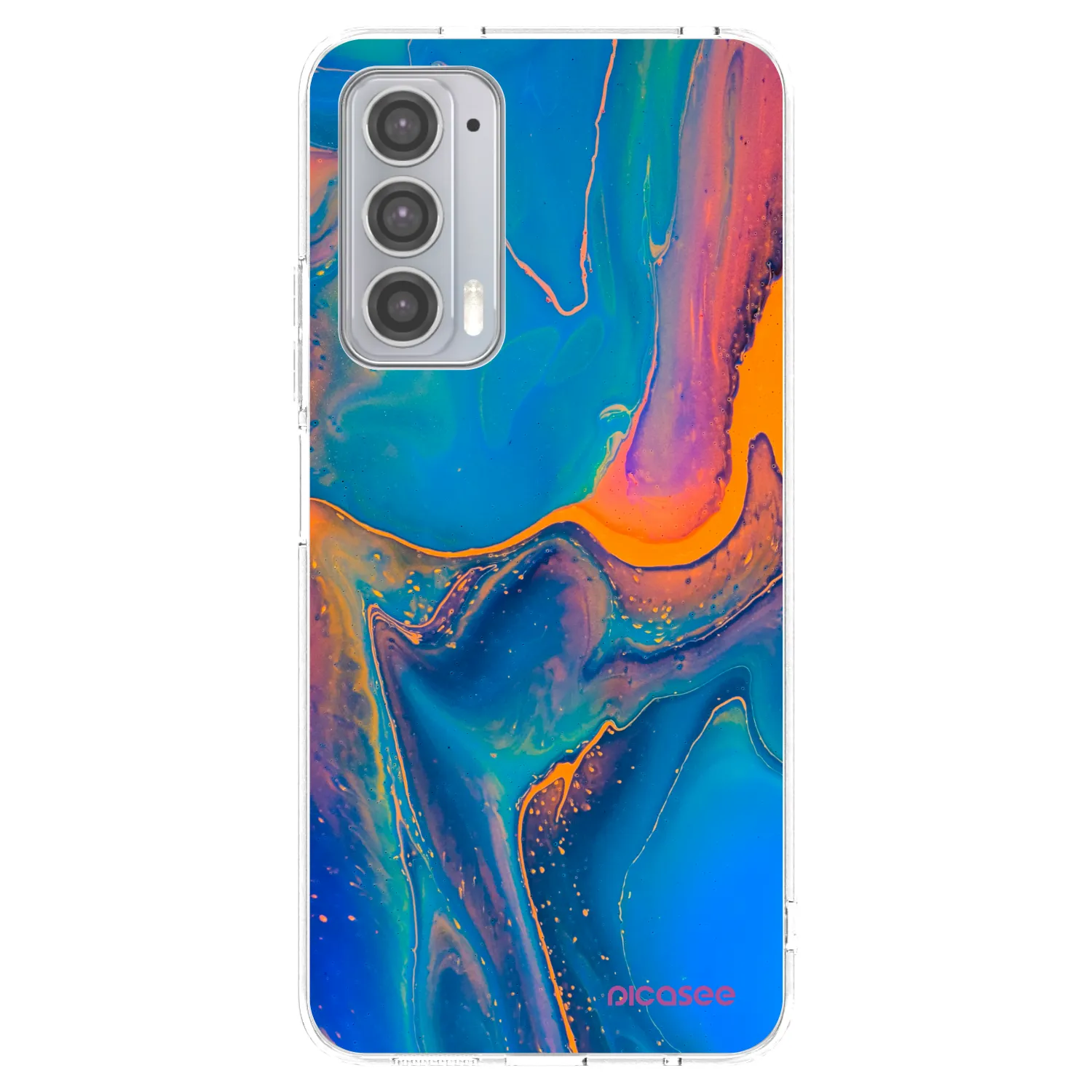 Picasee Motorola Edge 20 Hülle - Transparentes Silikon - Rainbow