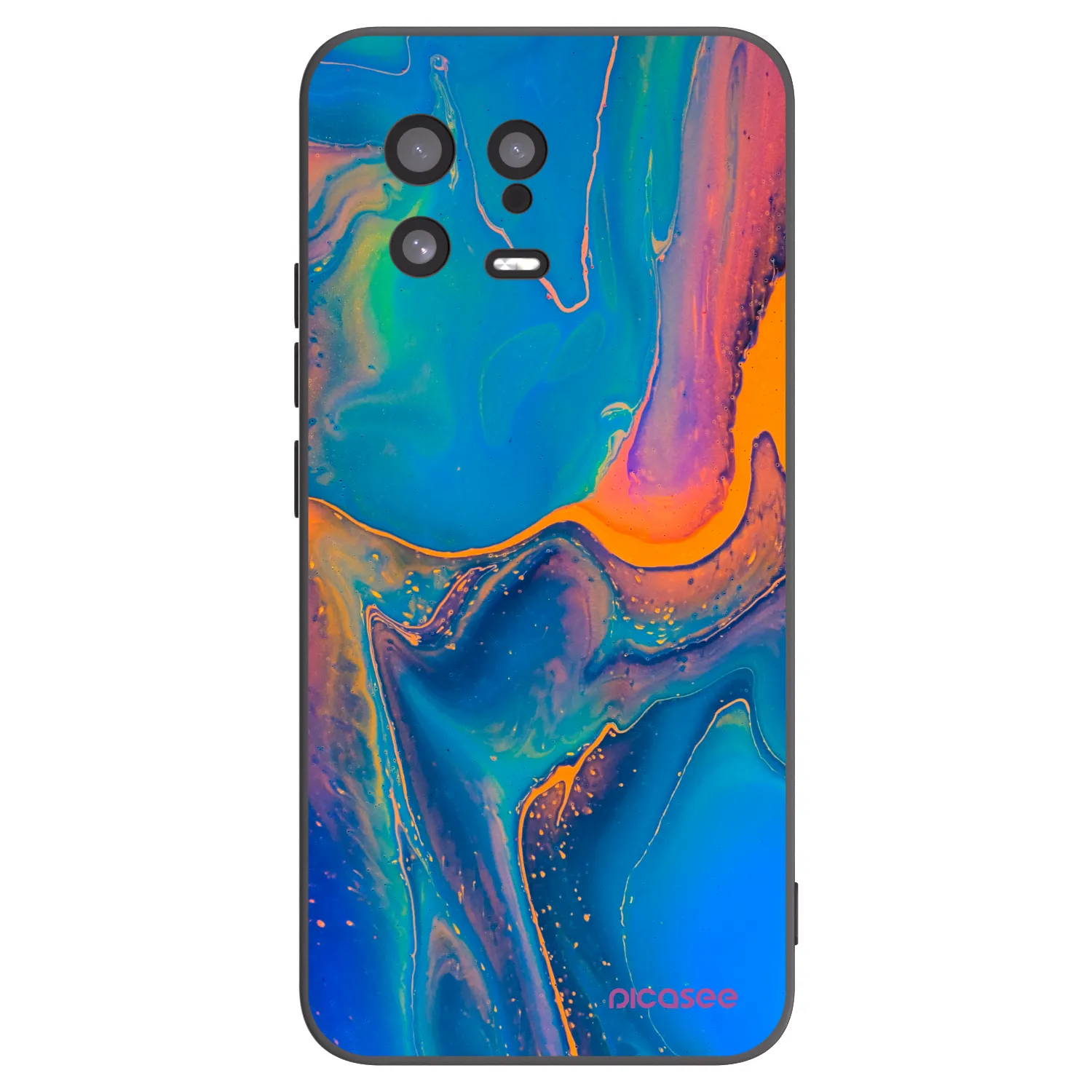 Picasee Xiaomi 13 Hülle - Schwarzes Silikon - Rainbow