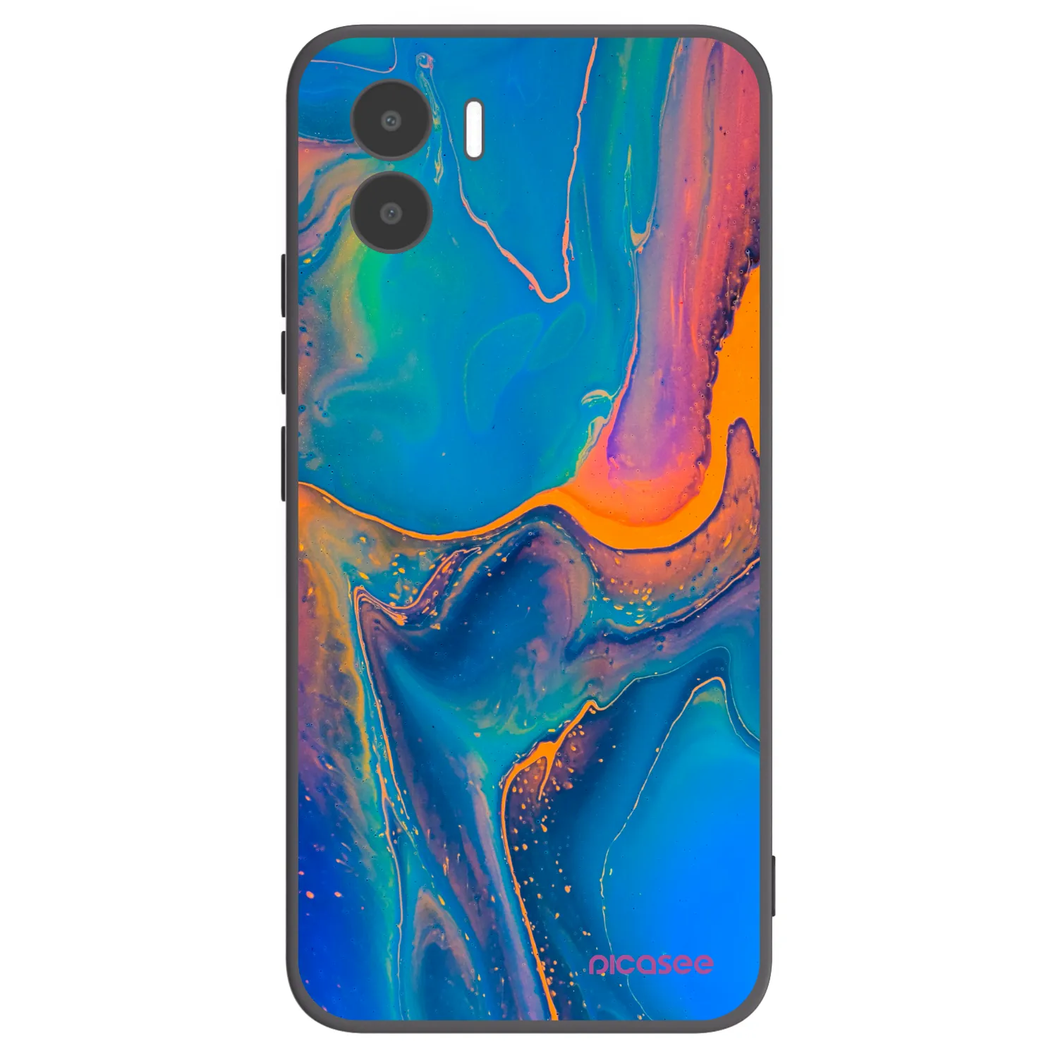 Picasee Xiaomi Redmi A2 Hülle - Schwarzes Silikon - Rainbow