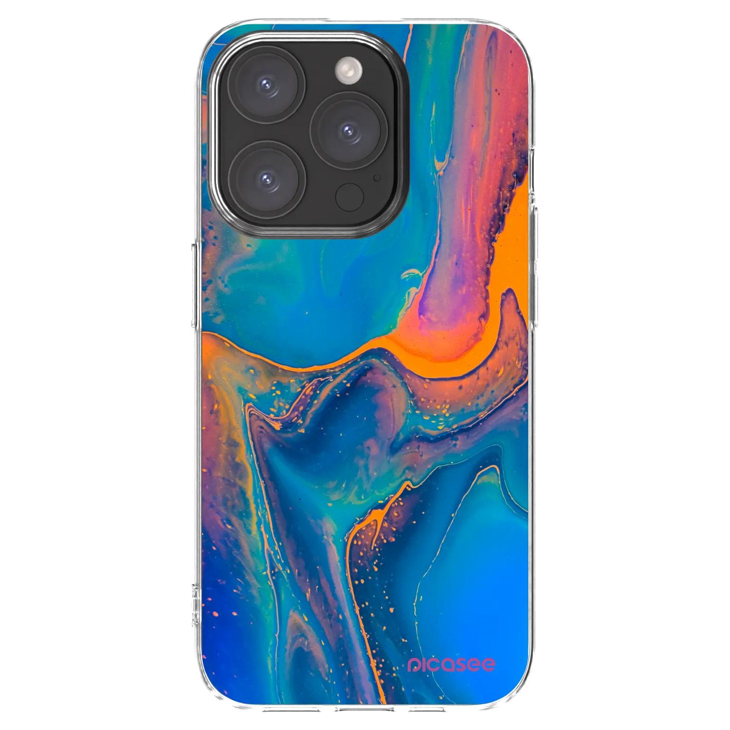 Picasee Apple iPhone 15 Pro Hülle - Transparentes Silikon - Rainbow
