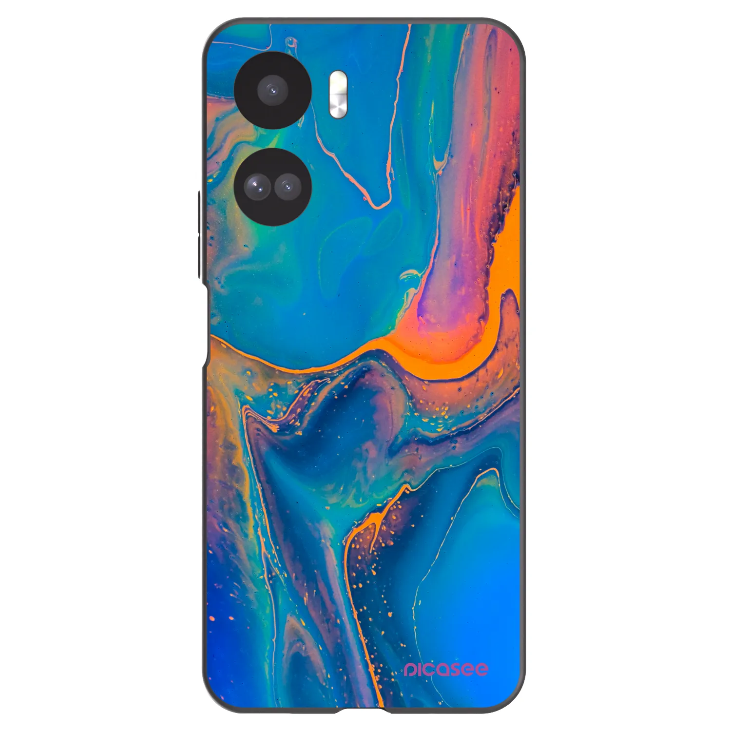 Picasee Honor 90 Lite 5G Hülle - Schwarzes Silikon - Rainbow