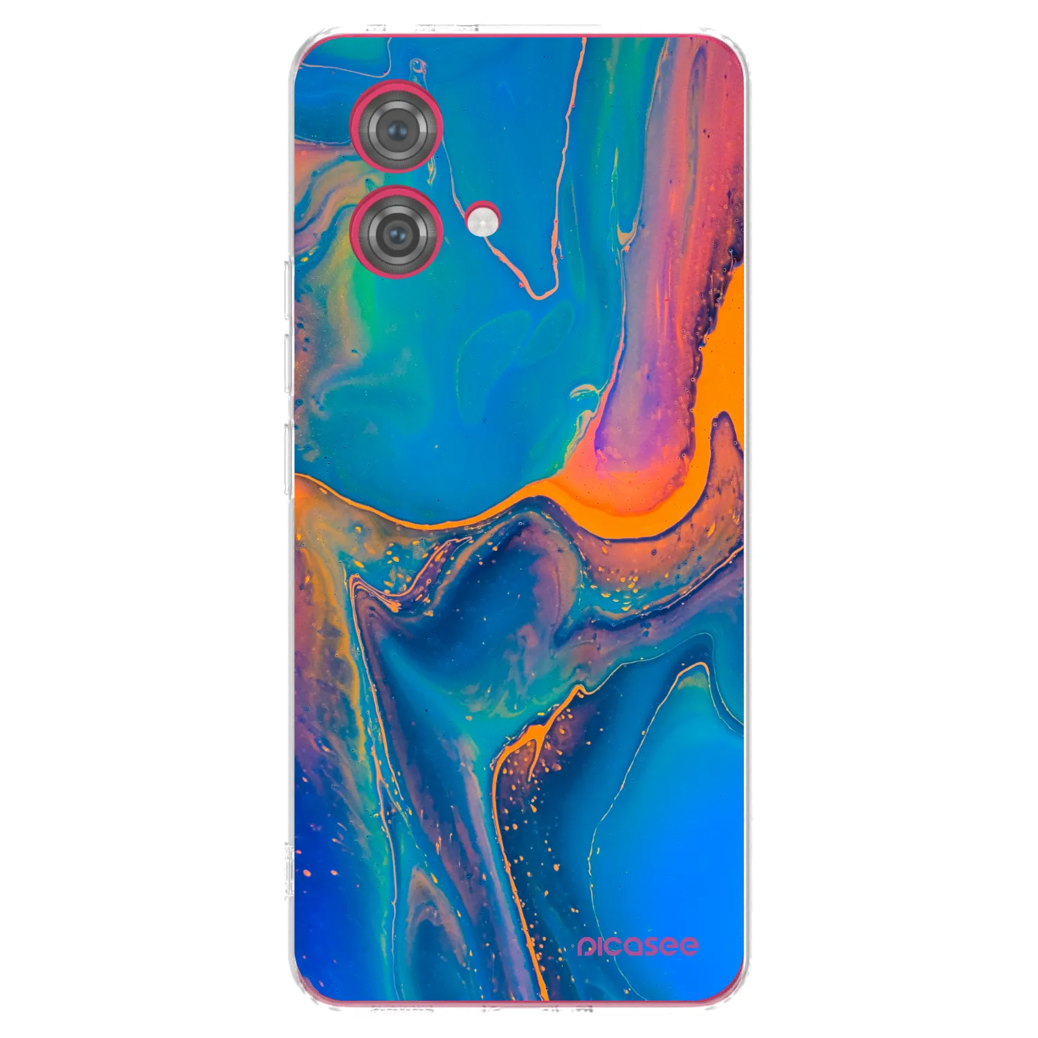 Picasee Motorola Moto G84 5G Hülle - Transparentes Silikon - Rainbow