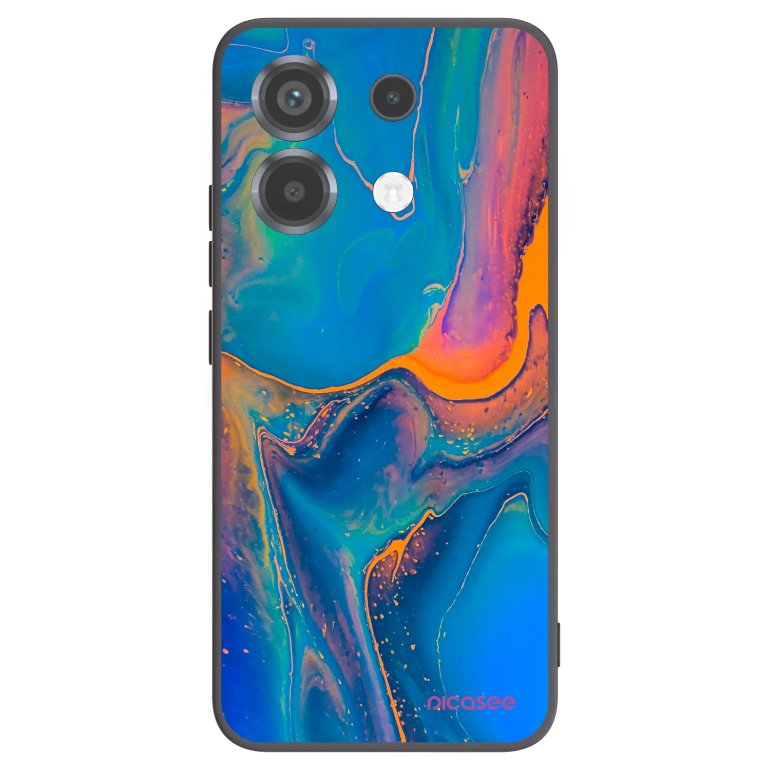 Picasee Xiaomi Poco X6 Hülle - Schwarzes Silikon - Rainbow