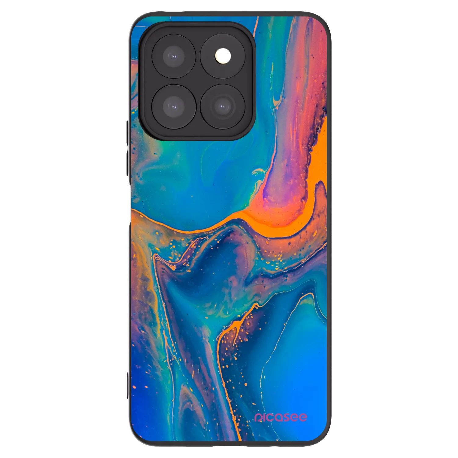 Picasee Honor X8b Hülle - Schwarzes Silikon - Rainbow