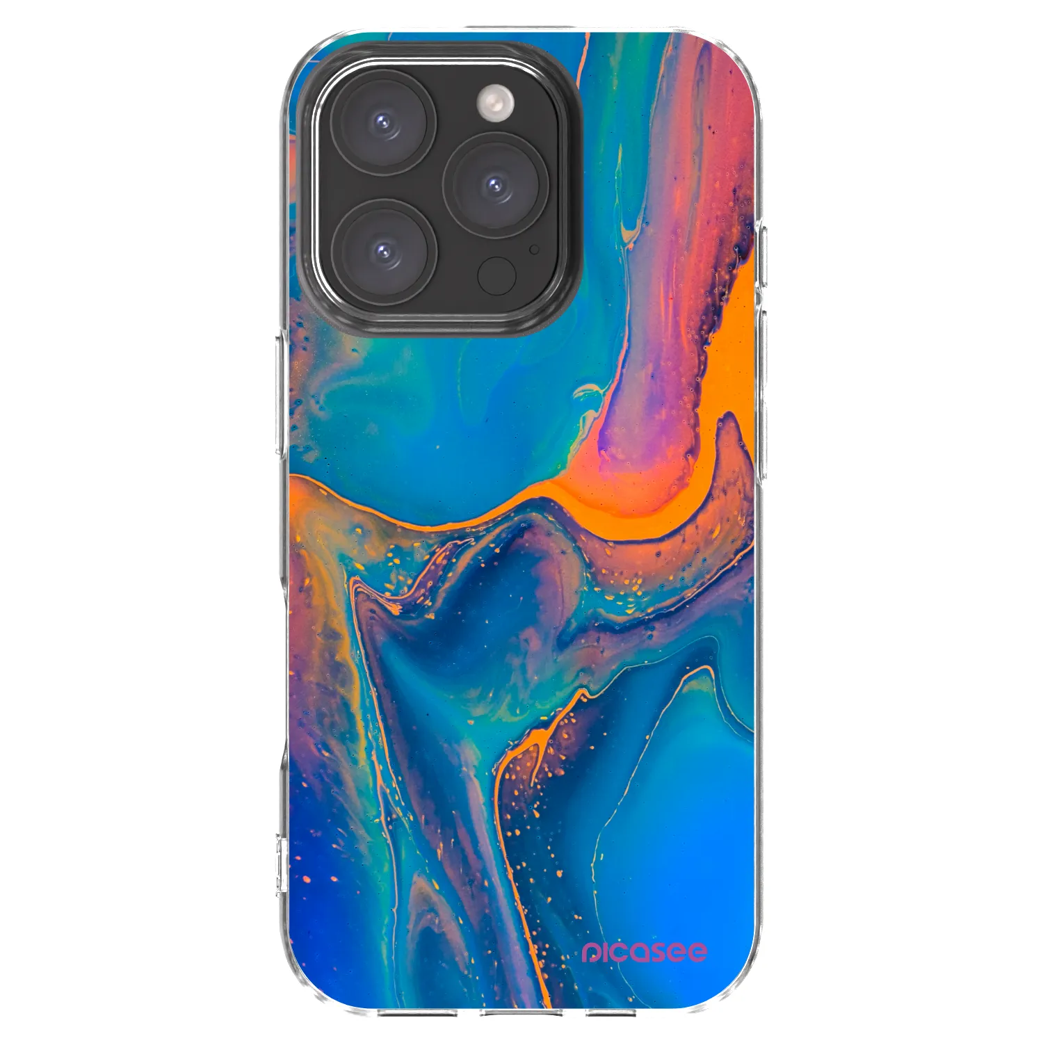 Picasee Apple iPhone 16 Pro Hülle - Transparentes Silikon - Rainbow