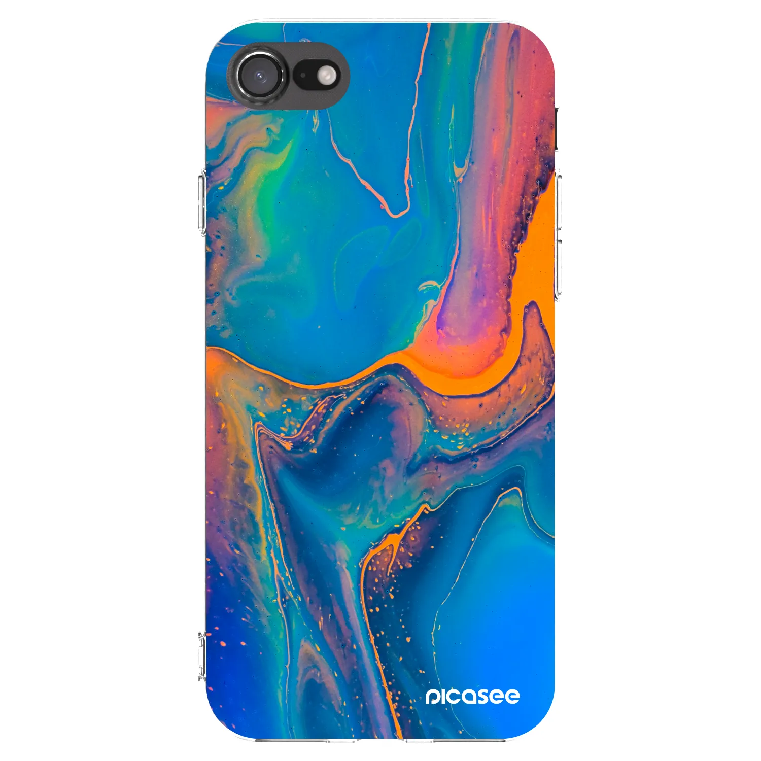 Picasee Apple iPhone 7 Hülle - Transparentes Silikon - Rainbow