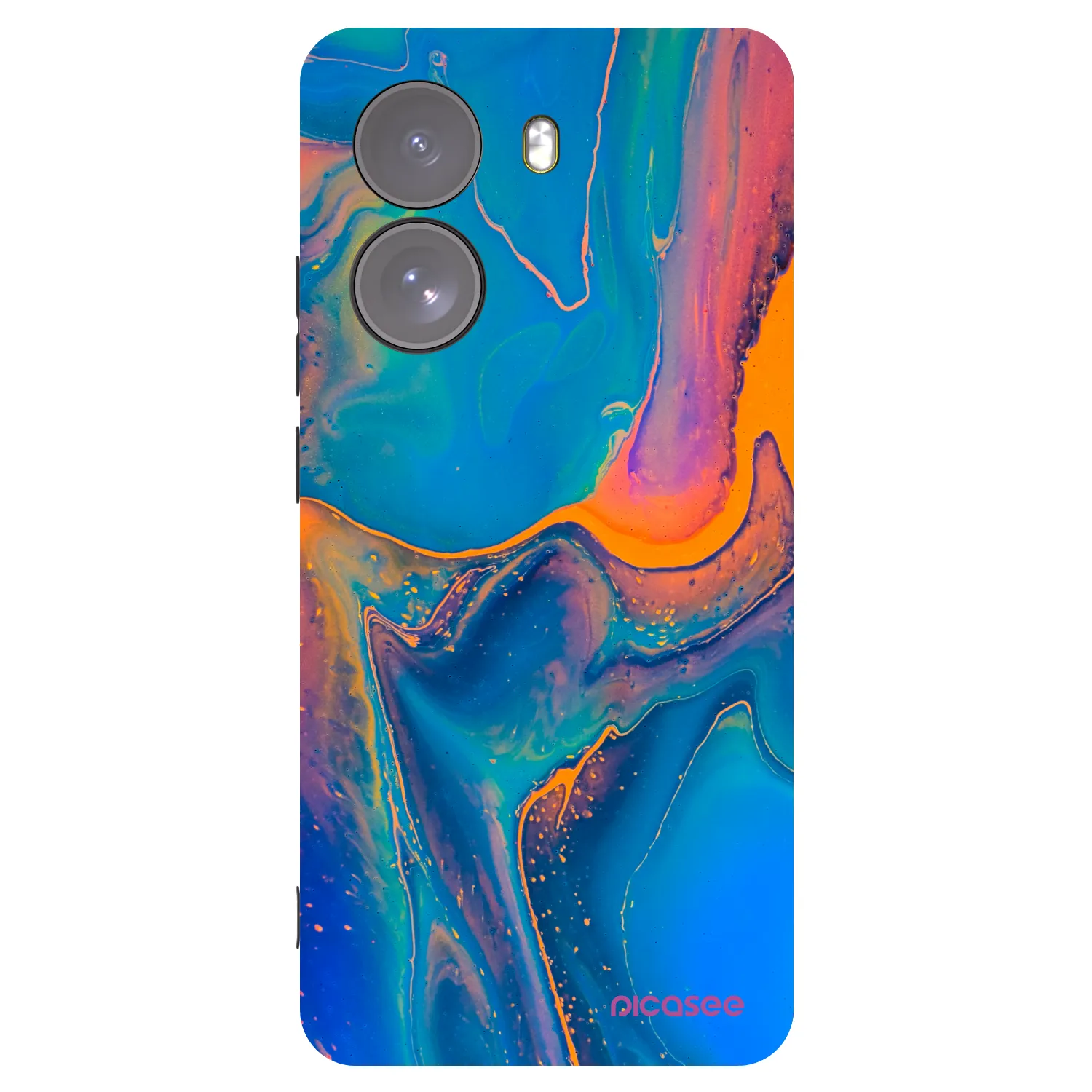 Picasee Xiaomi Poco X7 Hülle - Schwarzes Silikon - Rainbow