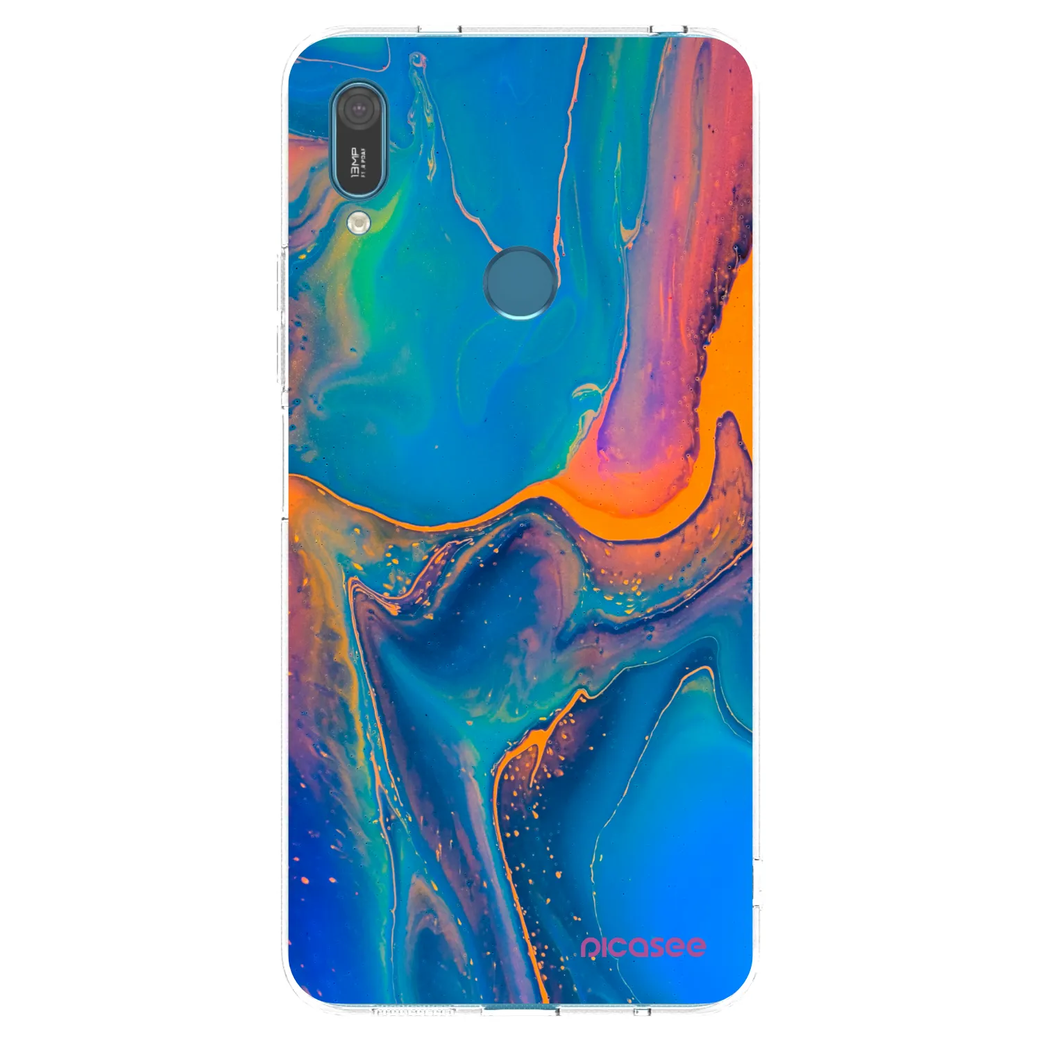 Picasee Huawei Y7 2019 Hülle - Transparentes Silikon - Rainbow