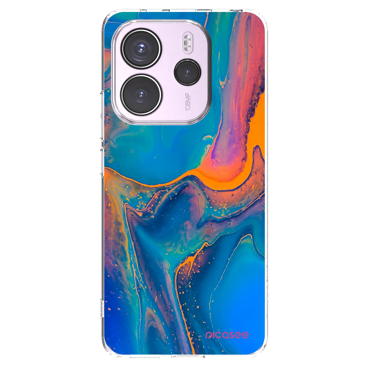 Picasee Xiaomi Redmi Note 14 4G Hülle - Transparentes Silikon - Rainbow